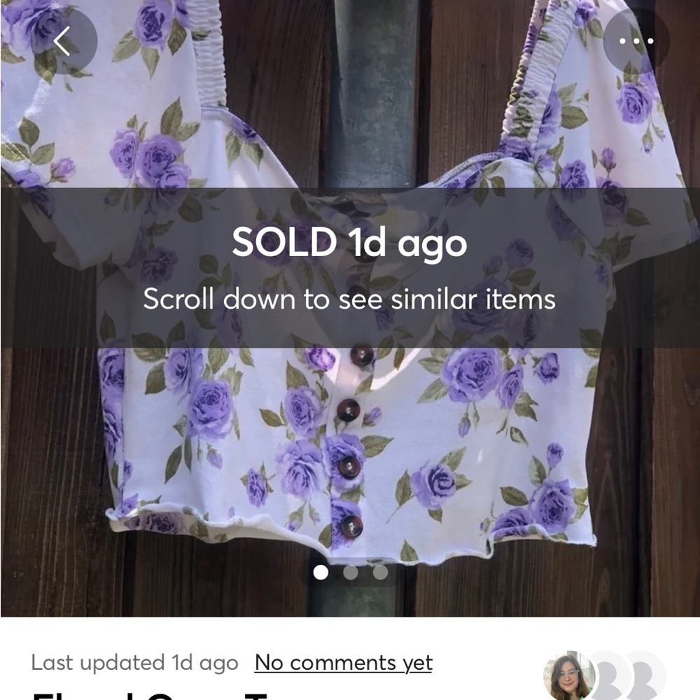 Purple Floral Blouse